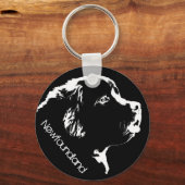 Newfoundland Dog Keychain Custom Pup Dog Keychain (Voorkant)