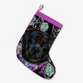 Newfoundland Dog Kleine Kerstsok (Voorkant (Hangend))