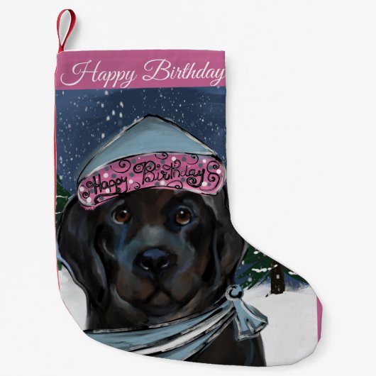 Newfoundland Dog Kleine Kerstsok (Voorkant)