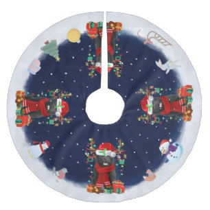 Newfoundland Dog Laat het sneeuwen Kerstboom Rok