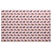 newfoundland dog landseer roze stof (Fat Quarter)