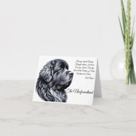 Newfoundland Dog Lord Byron Quote Notitie Kaart