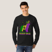 Newfoundland Dog Mardi Gras Carnival Jester Beads T-shirt (Voorkant volledig)