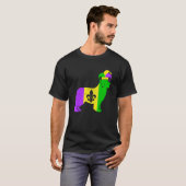 Newfoundland Dog Mardi Gras Carnivals Funny Puppy  T-shirt (Voorkant volledig)