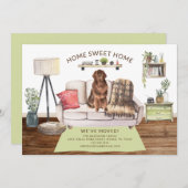 Newfoundland Dog Moving Announcement Kaart (Voorkant / Achterkant)