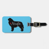 Newfoundland Dog Newfie Love Custom Bagagelabel (Voorkant horizontaal)