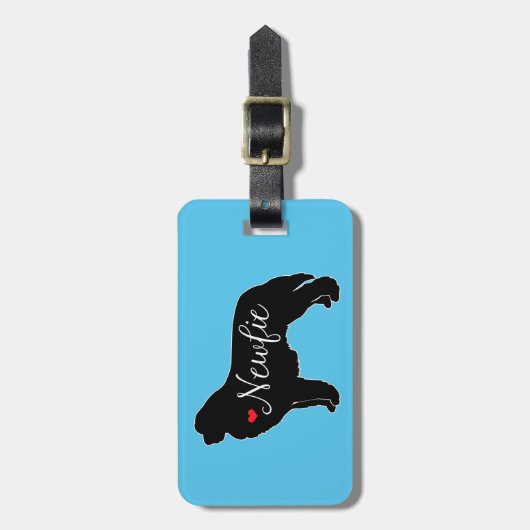 Newfoundland Dog Newfie Love Custom Bagagelabel (Voorkant verticaal)