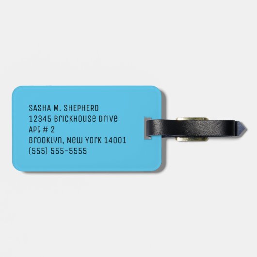 Newfoundland Dog Newfie Love Custom Bagagelabel (Achterkant horizontaal)