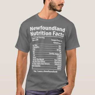Newfoundland Dog Nutrition Facts 1 T-shirt