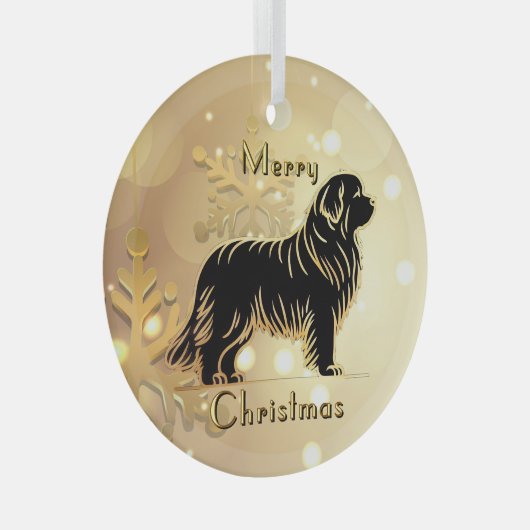 Newfoundland Dog Ornament (Voorkant Rechts)
