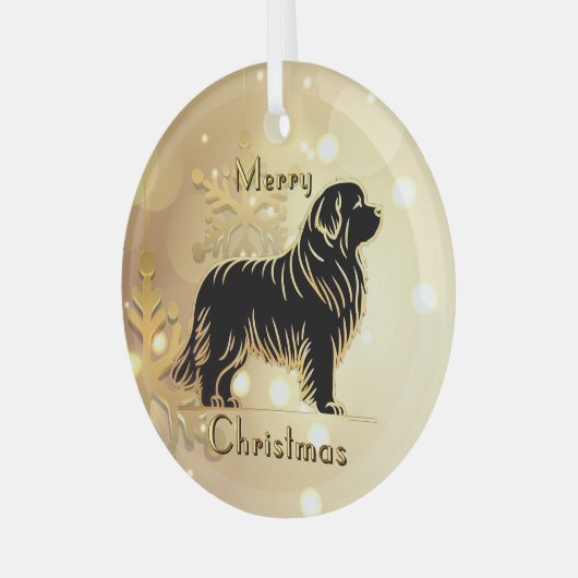 Newfoundland Dog Ornament (Voorkant links)