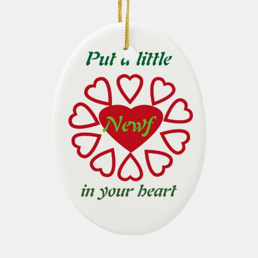 Newfoundland Dog Ornament (Achterkant)