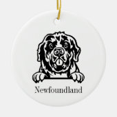 Newfoundland dog-ornament keramisch ornament (Voorkant)