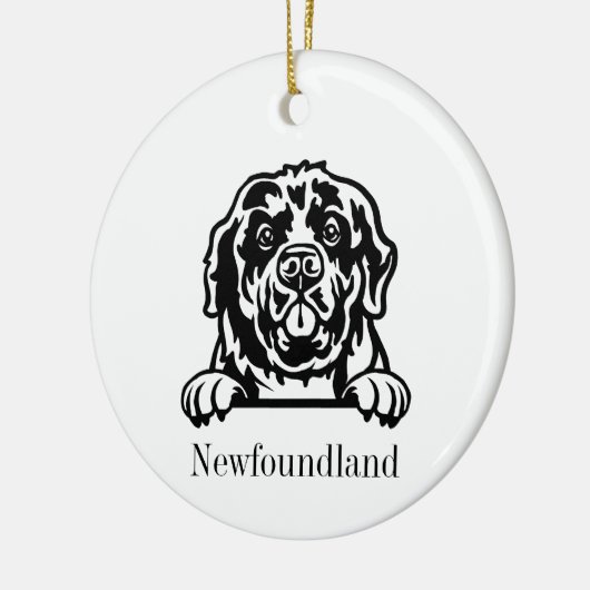 Newfoundland dog-ornament keramisch ornament (Links)