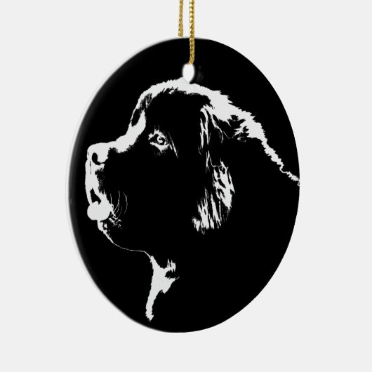 Newfoundland Dog Ornament Kerstmis Decoration (Rechts)