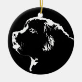 Newfoundland Dog Ornament Kerstmis Decoration (Voorkant)