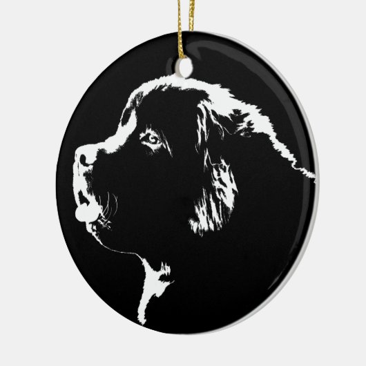 Newfoundland Dog Ornament Kerstmis Decoration (Links)