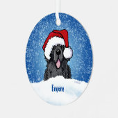 Newfoundland Dog-Ornament voor kerstmis Metalen Ornament (Voorkant links)