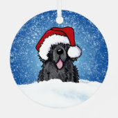 Newfoundland Dog-Ornament voor kerstmis Metalen Ornament (Achterkant)