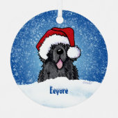 Newfoundland Dog-Ornament voor kerstmis Metalen Ornament (Voorkant)