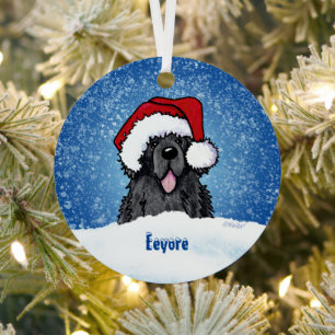Newfoundland Dog-Ornament voor kerstmis Metalen Ornament