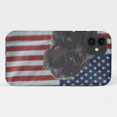 Newfoundland Dog Patriotic phone case (Achterkant (horizontaal))