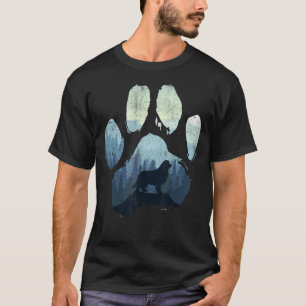 Newfoundland Dog Paw Mam Pap Mountains T-shirt