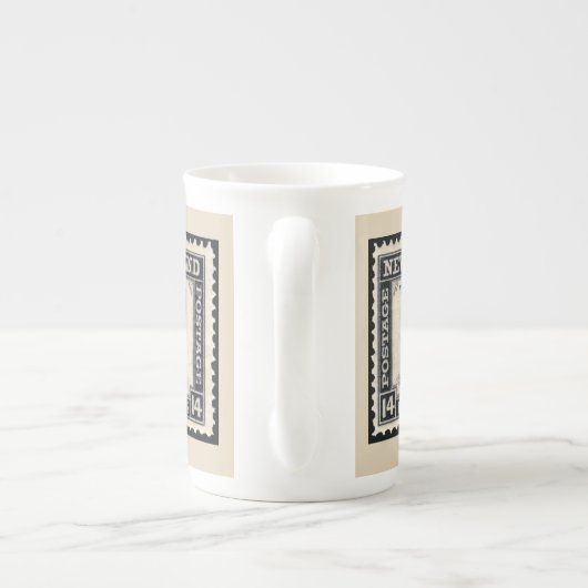 Newfoundland Dog Porselein Kop (Achterkant)