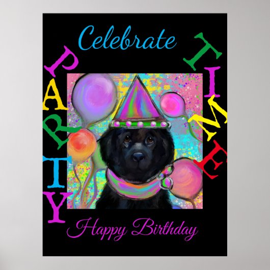 Newfoundland Dog Poster (Voorkant)