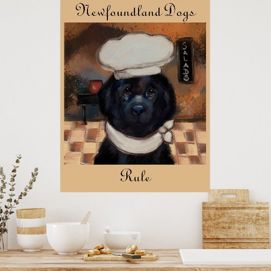 Newfoundland Dog Poster (Keuken)