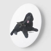 Newfoundland Dog Puppy Wall klok (Hoek)