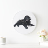 Newfoundland Dog Puppy Wall klok (Huis)