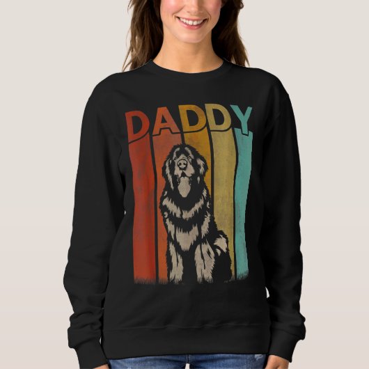 Newfoundland Dog Retro papa Graphic Fathe Trui (Voorkant)