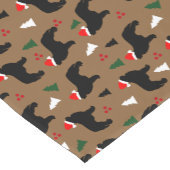 Newfoundland Dog Santa Hats Kerstfeestdag Korte Tafelloper (Hoek)