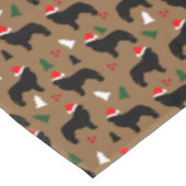 Newfoundland Dog Santa Hats Kerstfeestdag Tafelkleed (Gekanteld)