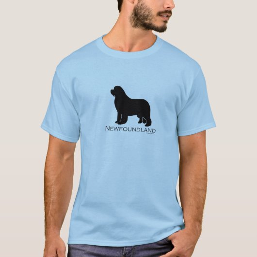 Newfoundland Dog Silhouette T-shirt (Voorkant)