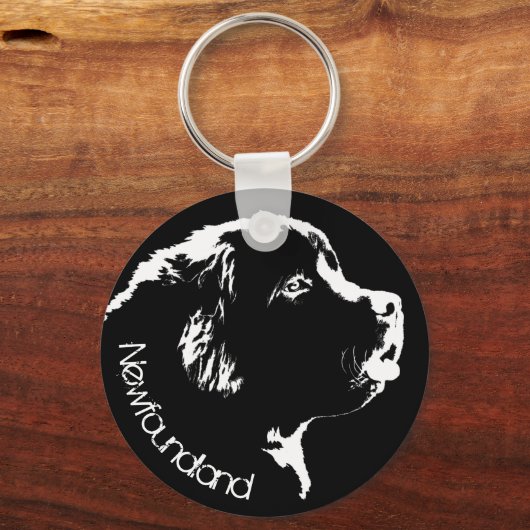 Newfoundland Dog Sleutelhanger Custom Pup Dog Sleu (Voorkant)