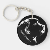 Newfoundland Dog Sleutelhanger Custom Pup Dog Sleu (Voorkant)