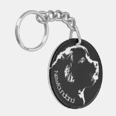 Newfoundland Dog Sleutelhanger Custom Pup Dog Sleu (Voorkant Links)