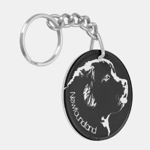 Newfoundland Dog Sleutelhanger Custom Pup Dog Sleu