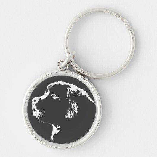 Newfoundland Dog Sleutelhanger Newfoundlander Art  (Voorkant)