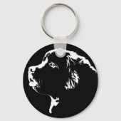 Newfoundland Dog Sleutelhanger Newfoundlander Art  (Voorkant)