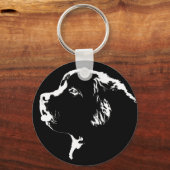 Newfoundland Dog Sleutelhanger Newfoundlander Art  (Voorkant)