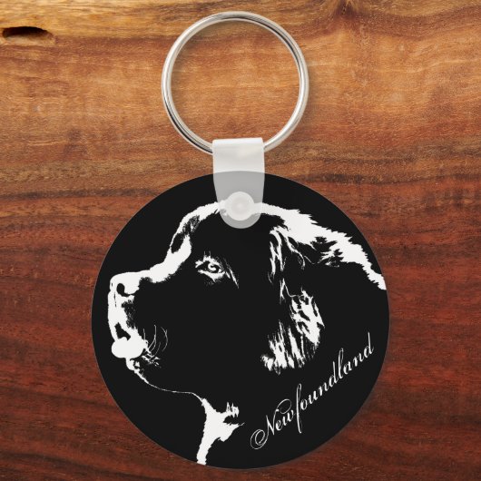 Newfoundland Dog Sleutelhanger Newfoundlander Pup  (Voorkant)