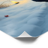 Newfoundland Dog Snowy Sleigh Ride Christmas Perfect Poster (Hoek)