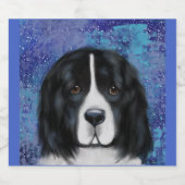 Newfoundland Dog Sparkling Wijnetiket (Enkel label)