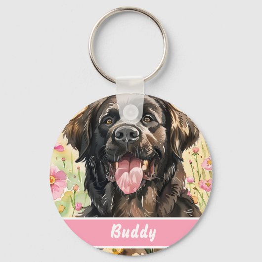 Newfoundland Dog Tag – Custom Info Sleutelhanger (Voorkant)
