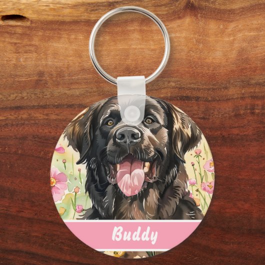 Newfoundland Dog Tag – Custom Info Sleutelhanger (Voorkant)