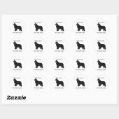 Newfoundland Dog the Gentle Giant Ronde Sticker (Vel)