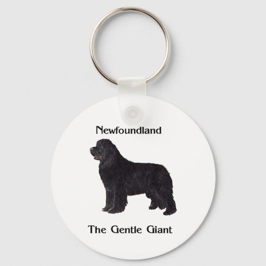 Newfoundland Dog the Gentle Giant Sleutelhanger (Voorkant)